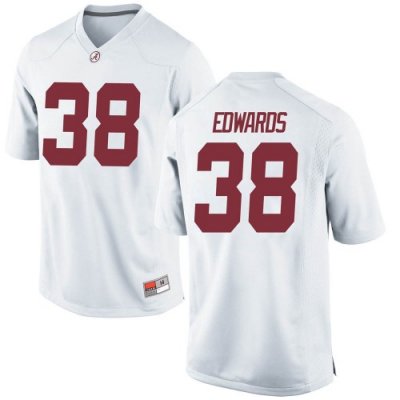 Youth Alabama Crimson Tide #38 Jalen Edwards White Game NCAA College Football Jersey 2403THLX8